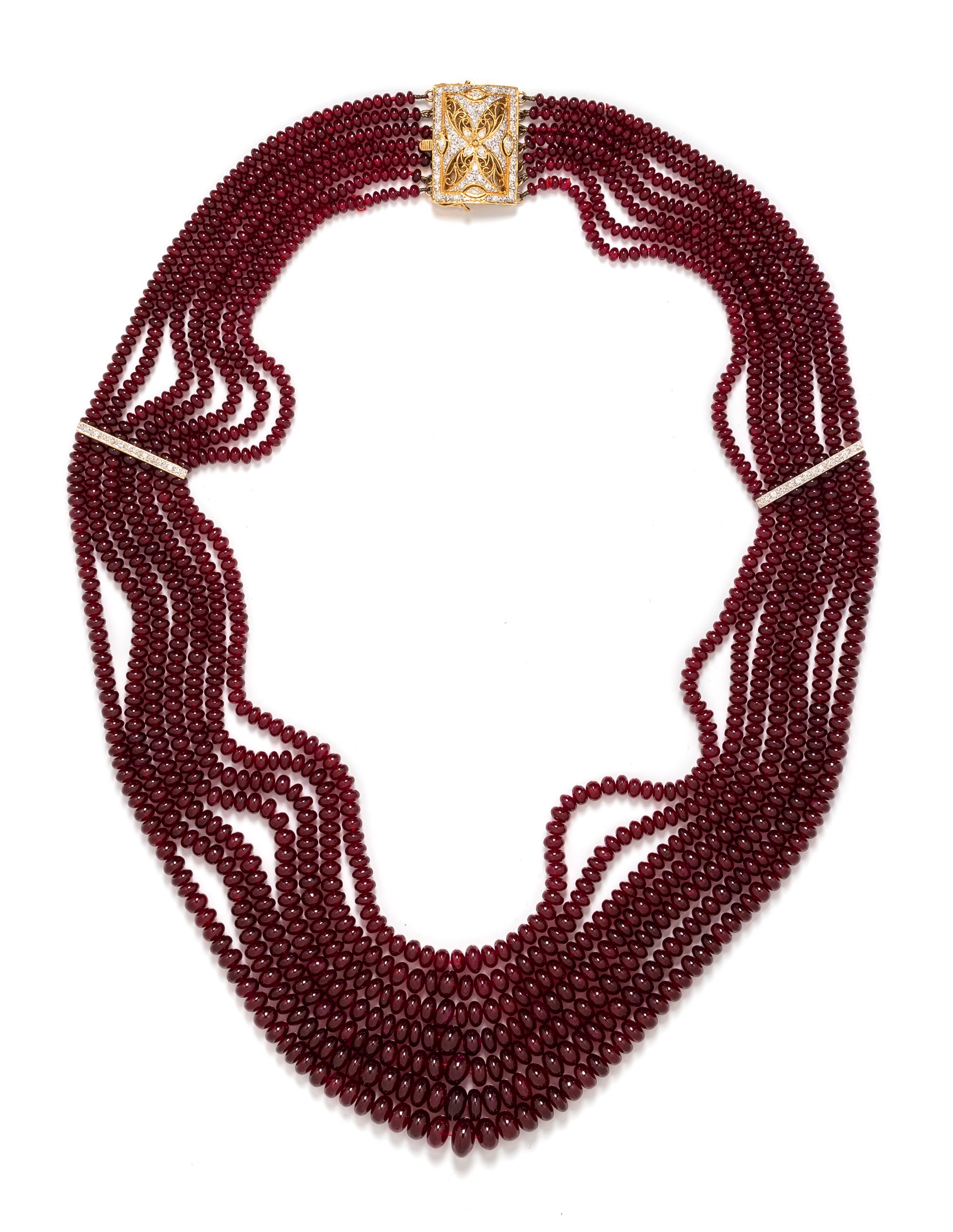 RUBY BEAD NECKLACE