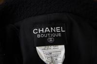 A Chanel Black Wool Coat, Size 38.