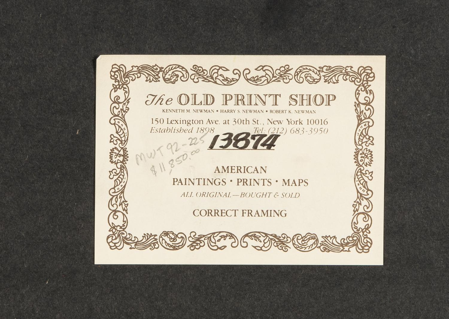 CURRIER and IVES, publishers -- After John Cameron