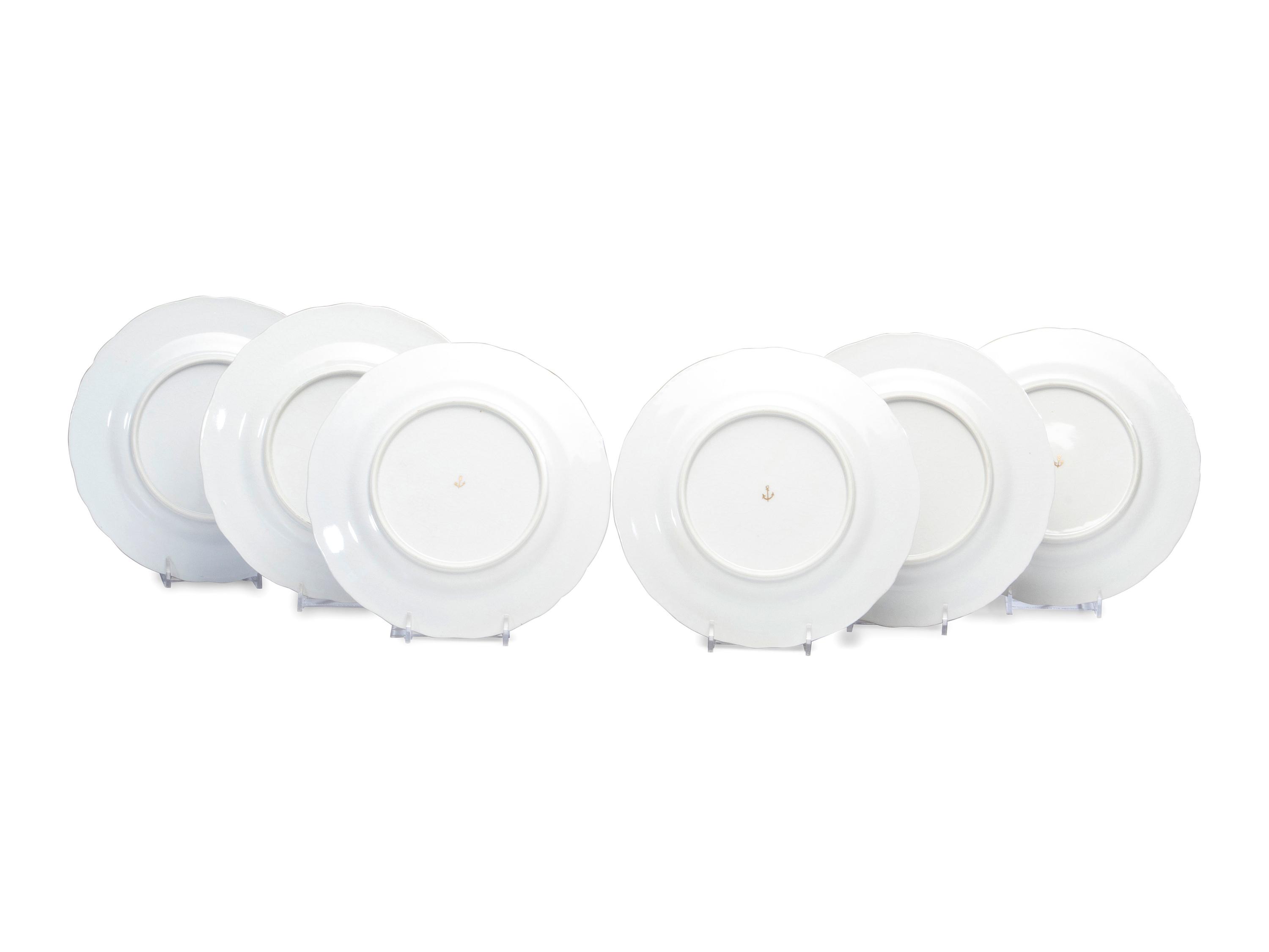 Twelve Chelsea Style Porcelain Dessert Plates