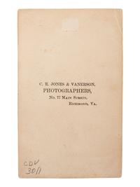 [CIVIL WAR]. JONES & VANERSON, photographers. CDV of J.E.B. Stuart. Richmond, Virginia: [ca 1860s].
