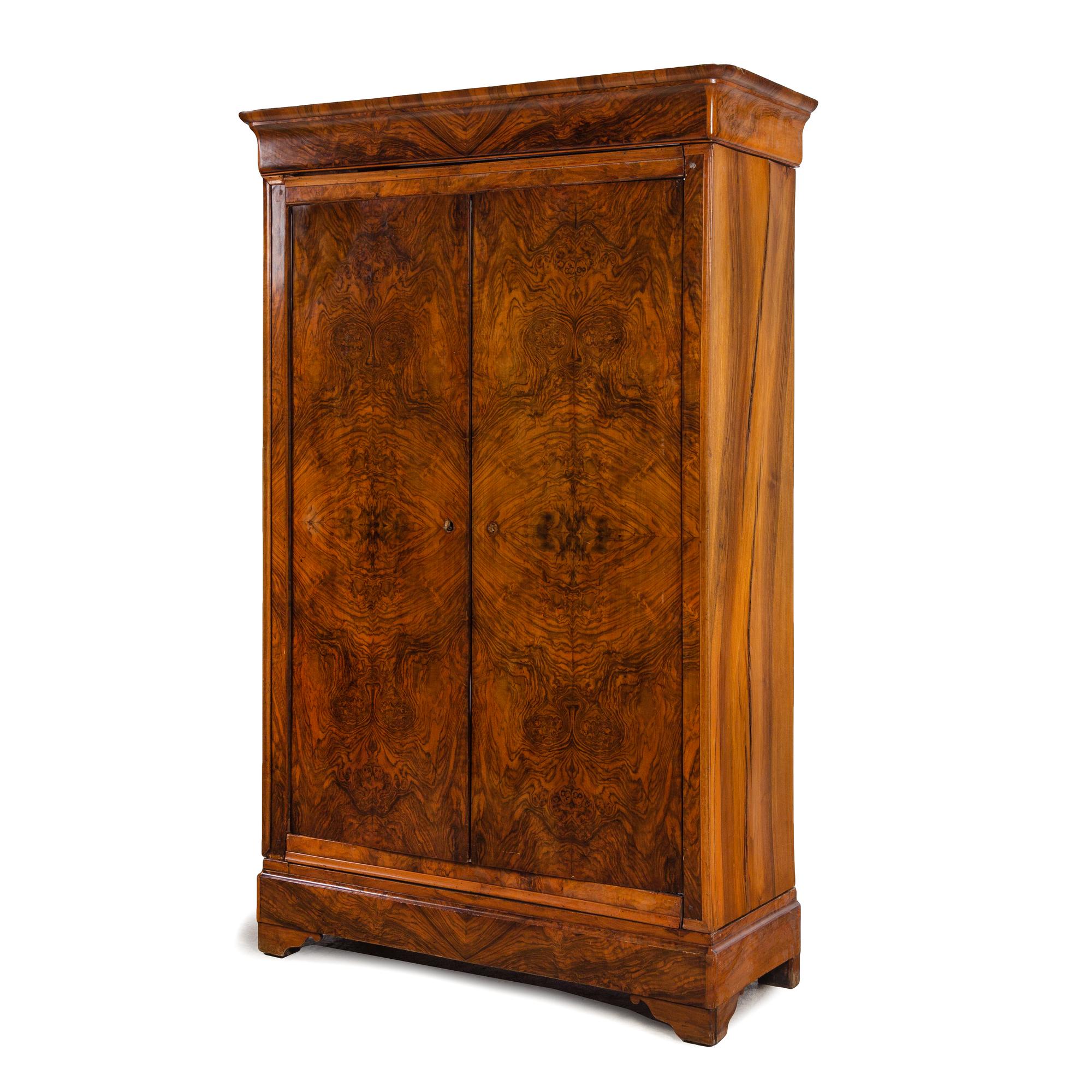 A Louis Philippe Figured Walnut Armoire
