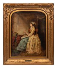Woman Reading Music in an Interior