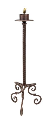 A Baroque Style Metal Floor Lamp Height 52 inches. — 20TH CENTURY