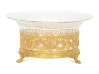 A French Gilt Bronze Mounted Cut Glass Centerpiece