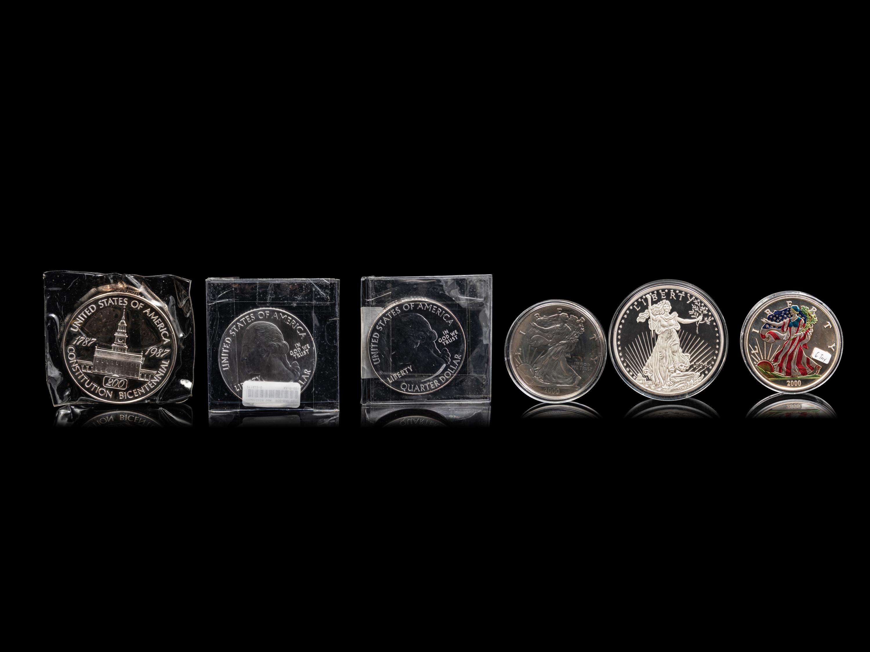 [PRIVATE ISSUE] A Collection of Six Large-Size Silver Rounds