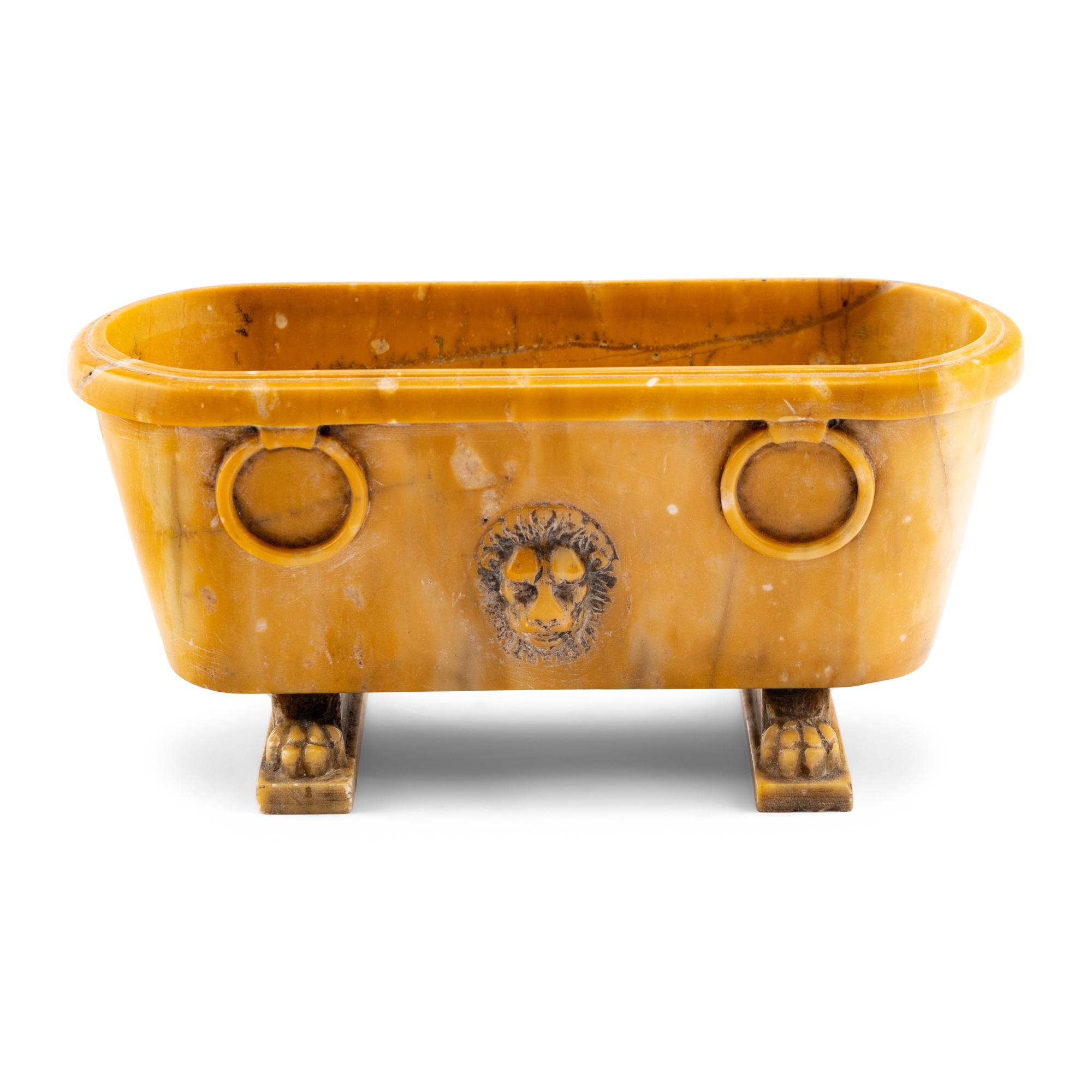 A Grand Tour Marmo Giallo Antico Marble Sarcophagus