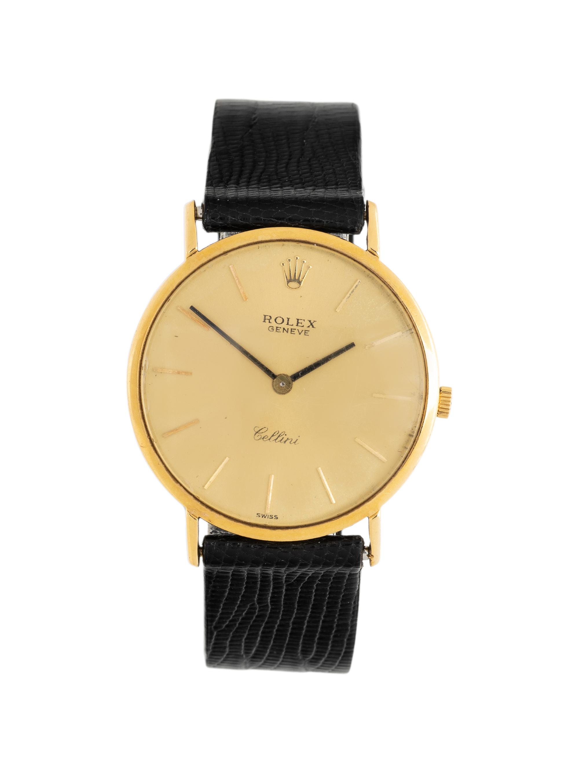 ROLEX, YELLOW GOLD 'CELLINI' WATCH