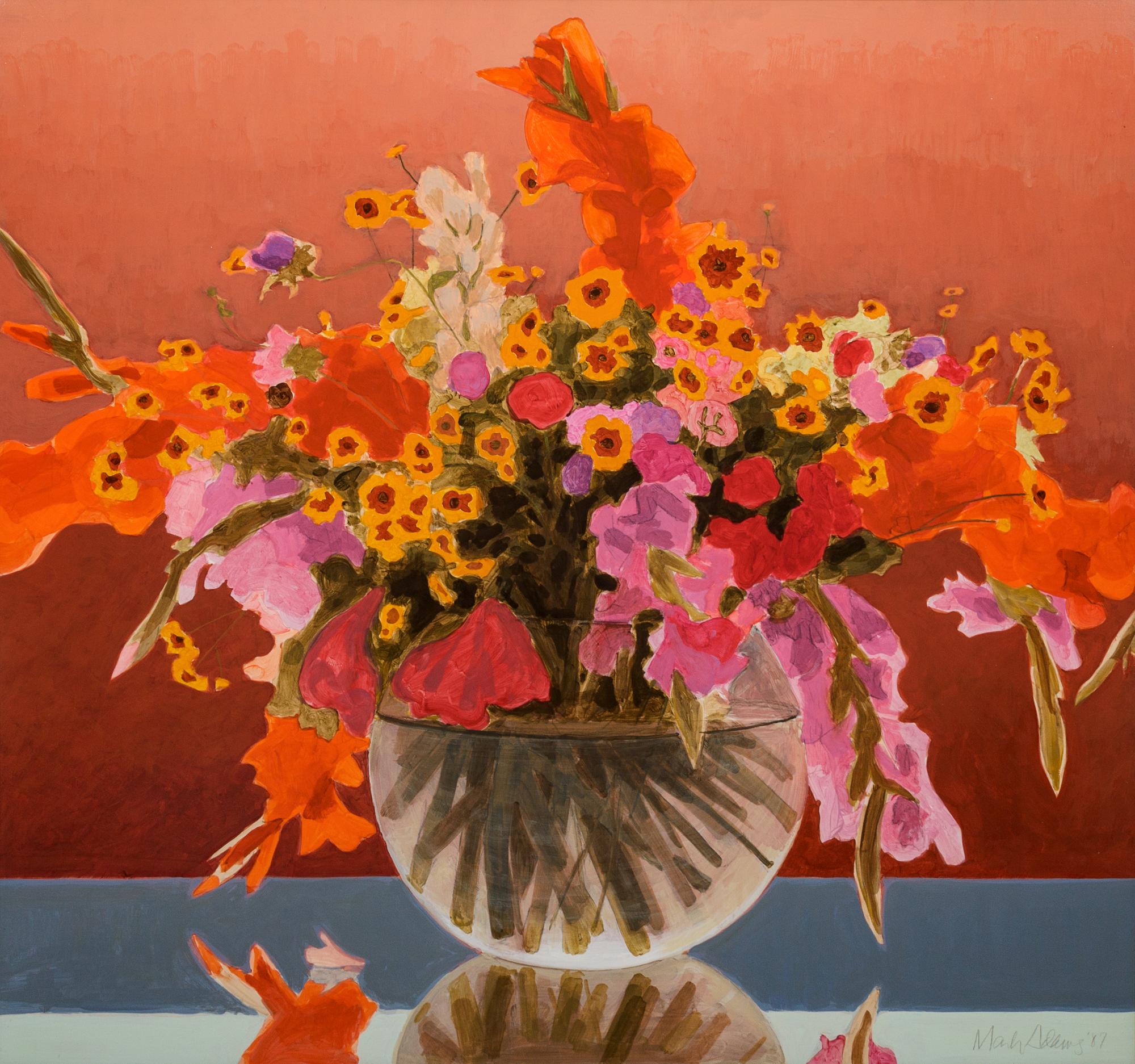 Flowers in a Round Bowl