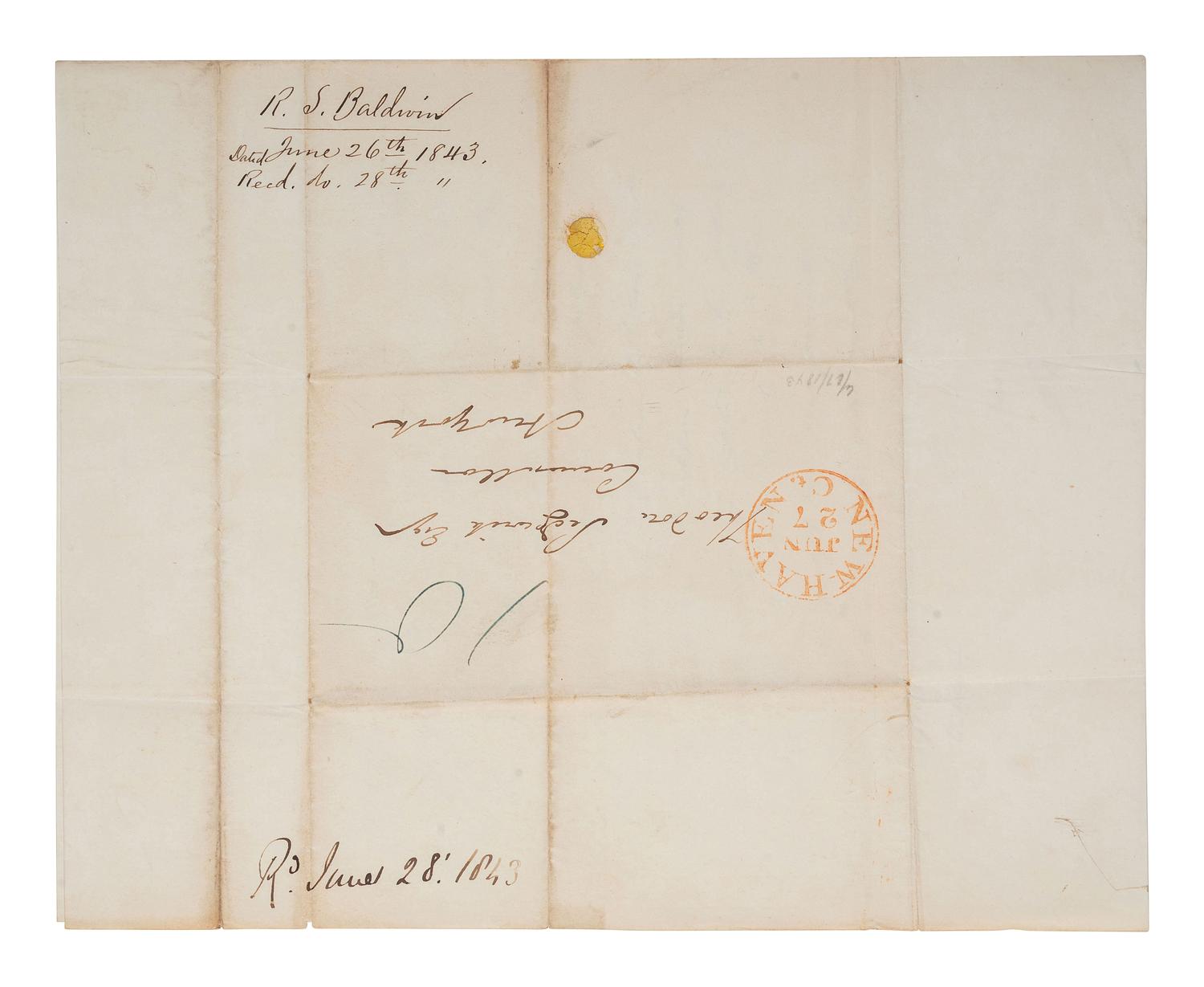 [ENSLAVEMENT & ABOLITION - AMISTAD]. A group of 5 ALsS from attorneys and others involved in the Amistad case, including Lewis TAPPAN, Roger BALDWIN, Henry GILPIN, and Theodore SEDGWICK.