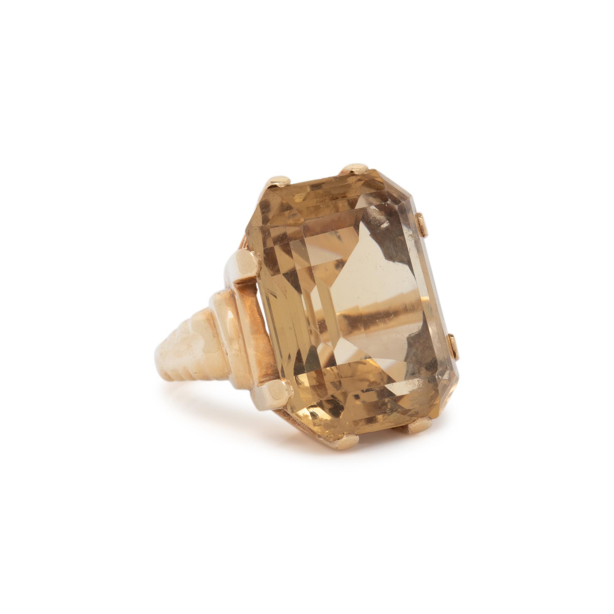 RETRO, CITRINE RING