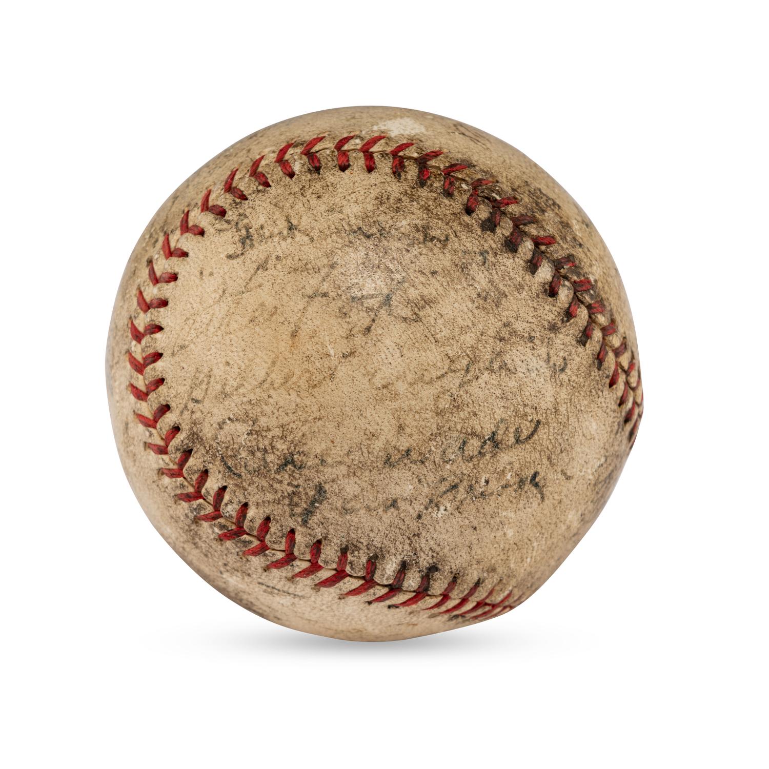 A 1936 Detroit Tigers Team Signed Autograph Baseball Featuring Mickey Cochrane, Al Simmons and Hank Greenberg (JSA Auction Letter)