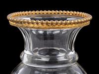 A Pair of French Gilt Bronze Mounted Cut Glass Vases