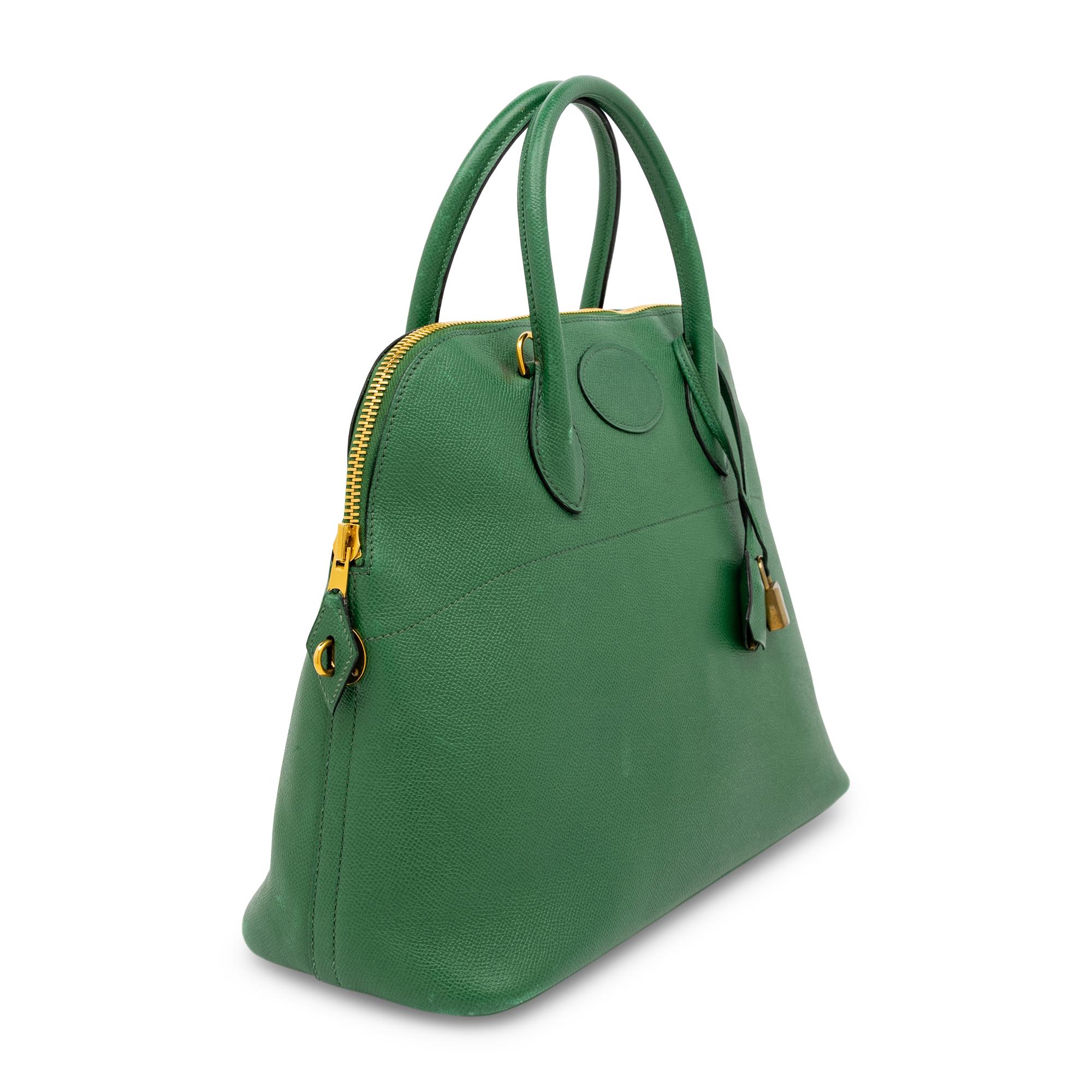 Hermès, Bolide 35 in Green Epsom