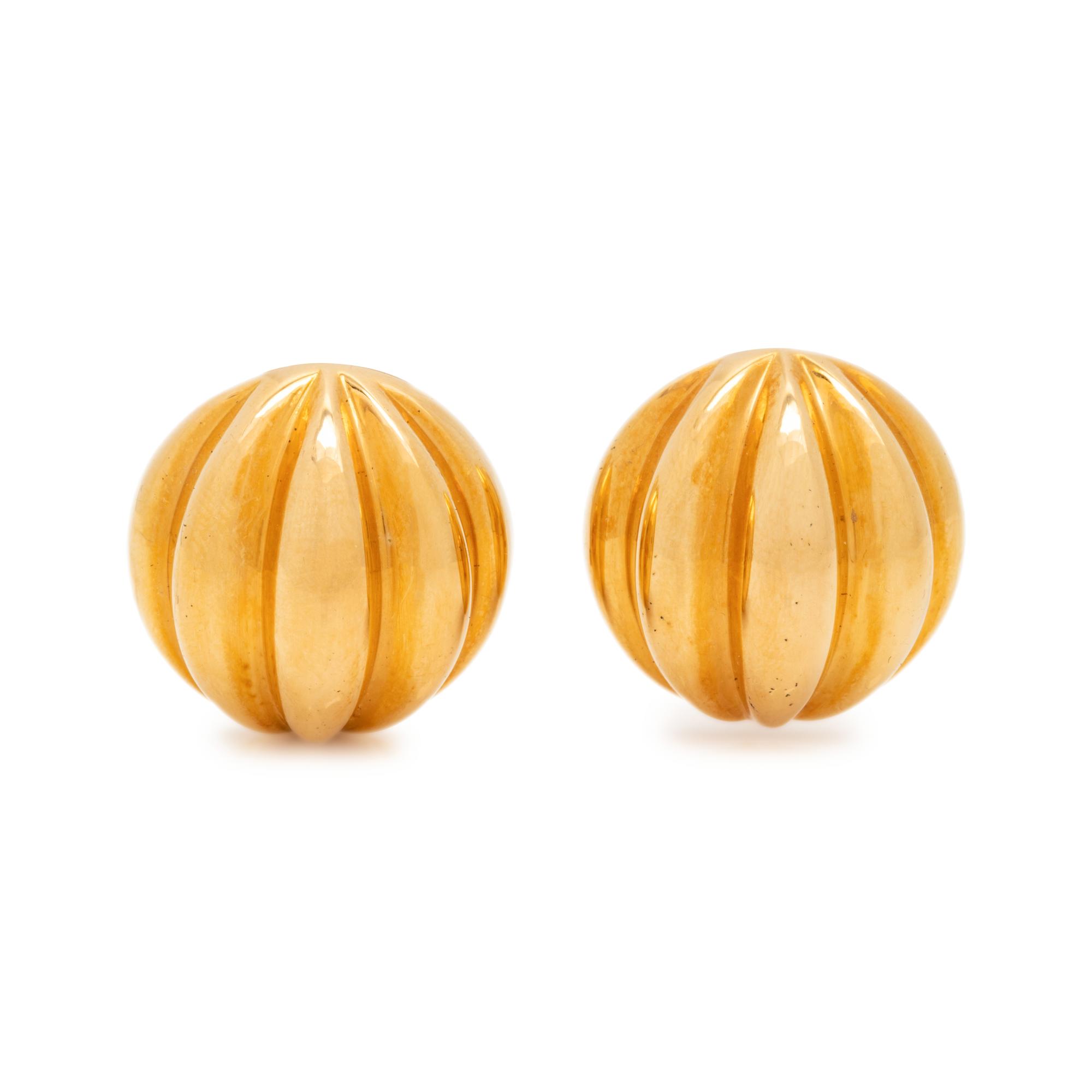 YELLOW GOLD EARCLIPS