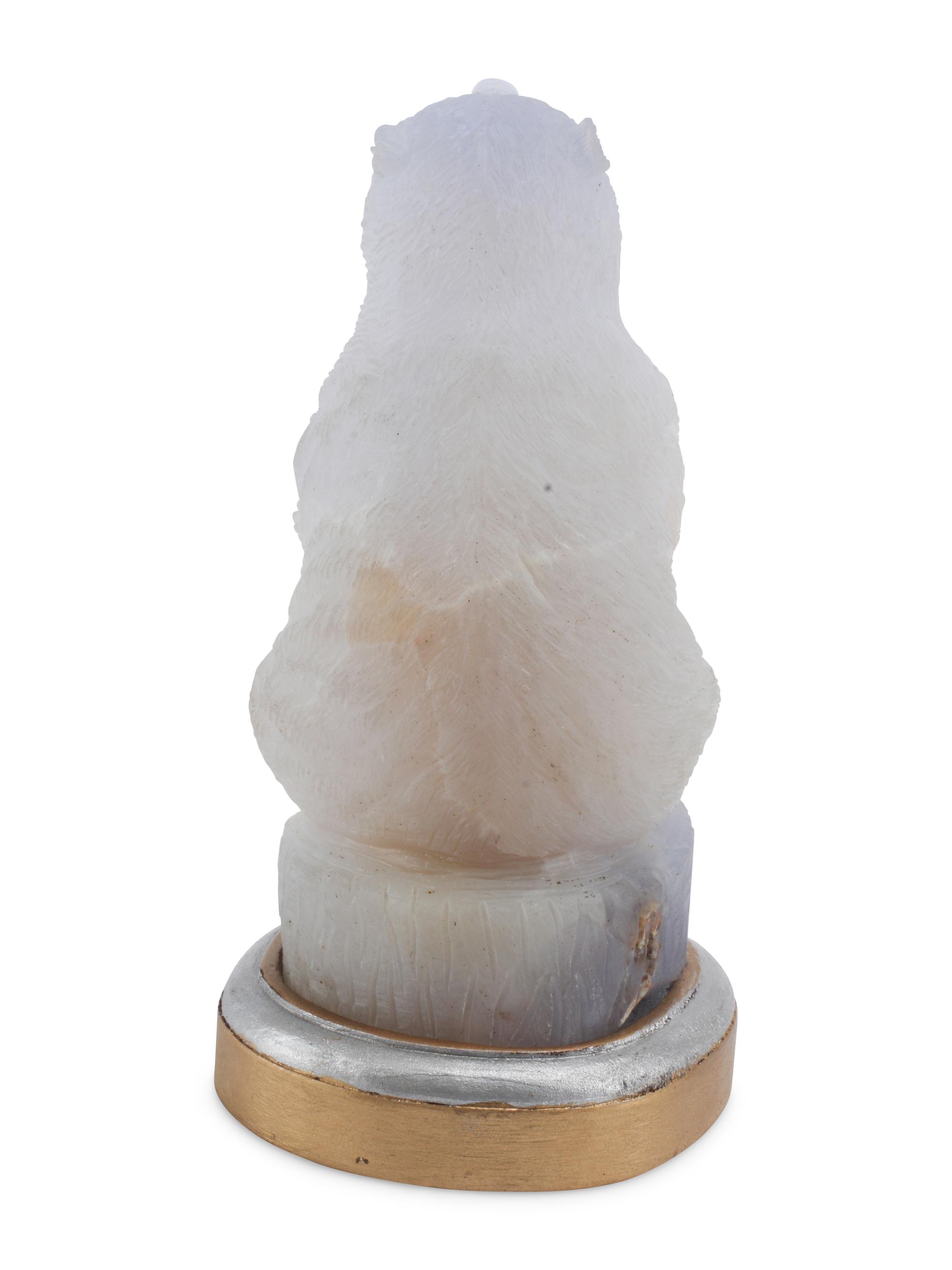 A Continental Carved Hardstone Model of a Bear