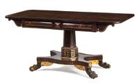 A Regency Parcel Gilt Rosewood Center Table Height 30 x width 65 x depth 28 inches. — FIRST QUARTER 19TH CENTURY