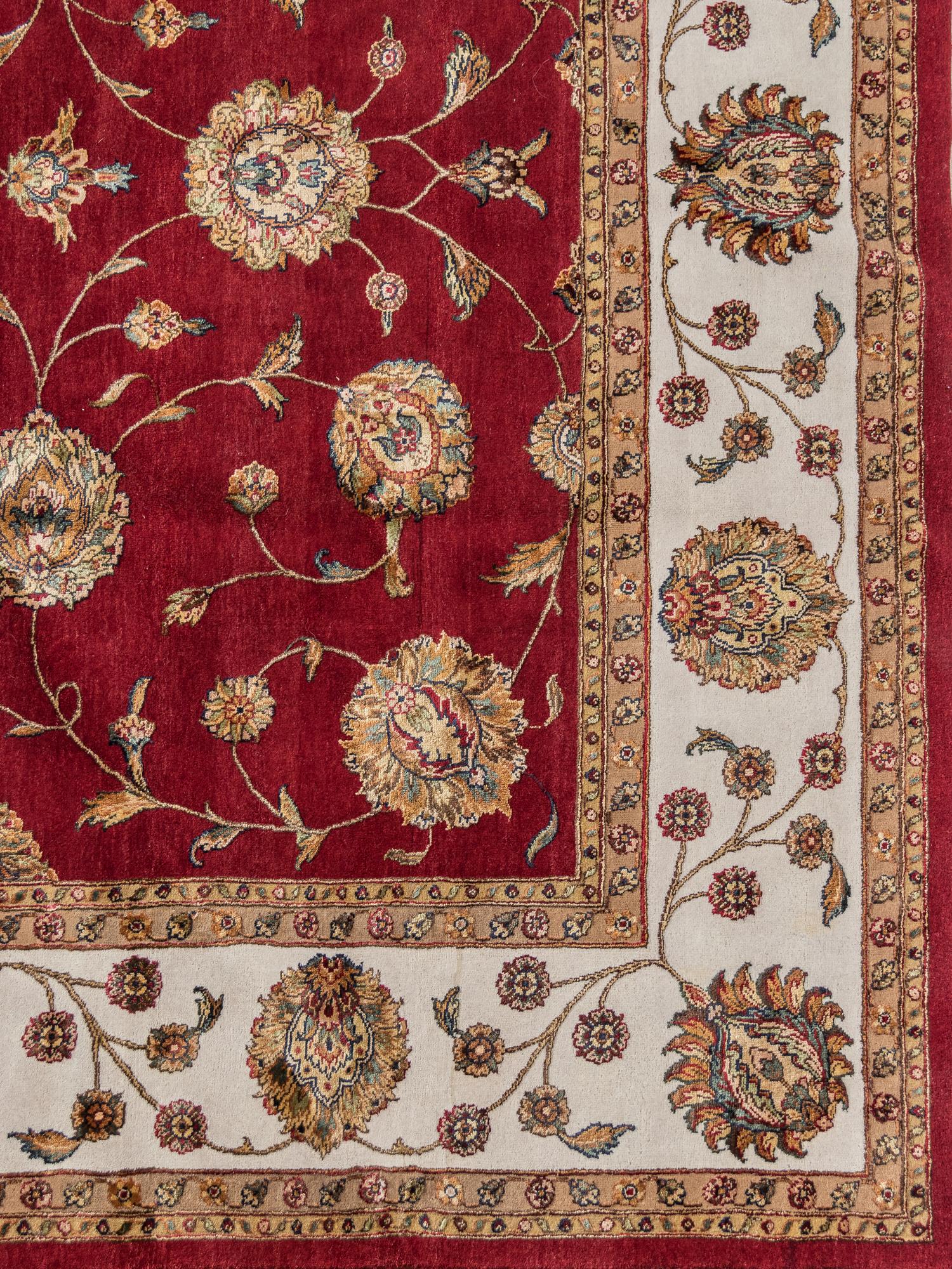An Indian Wool and Silk Rug