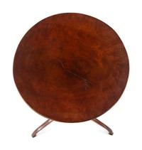 A Federal Figured and Chip-Carved Cherrywood Candlestand