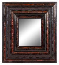 A Flemish Ripple Molded and Tortoise Shell Veneered Mirror Height 48 x width 43 5/8 inches. — 17TH CENTURY
