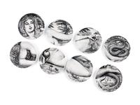 Set of Eight Eve Coasters Fornasetti Milano, Italy