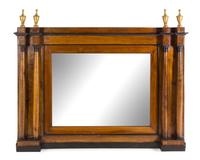 An Italian Parcel Ebonized Walnut Mirror Height 34 1/2 x width 48 inches. — 18TH CENTURY