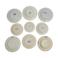A Group of Nine Staffordshire Historical Blue Transferware Plates of Philadelphia Interest