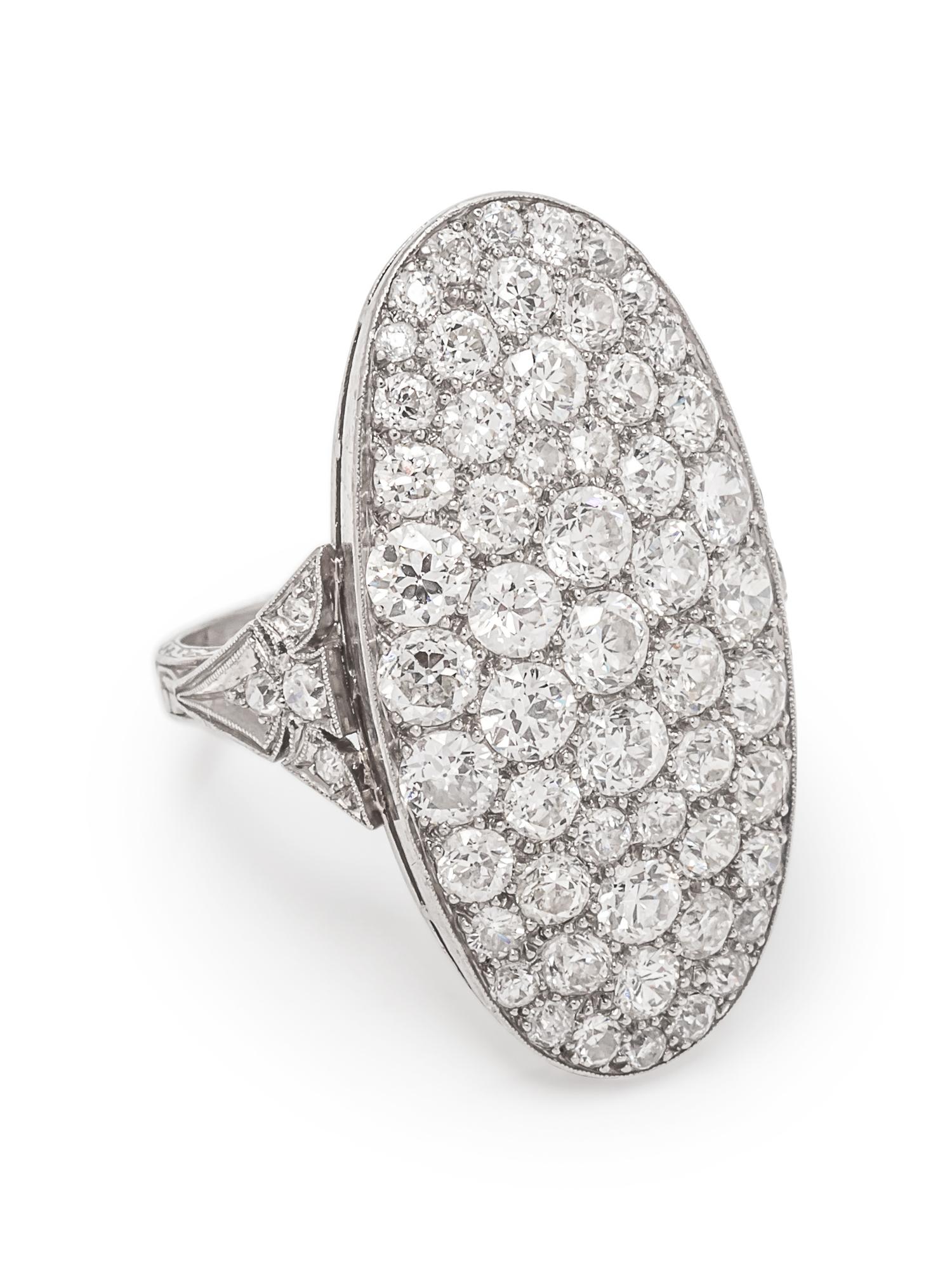 A Platinum and Diamond Ring, Cameron,