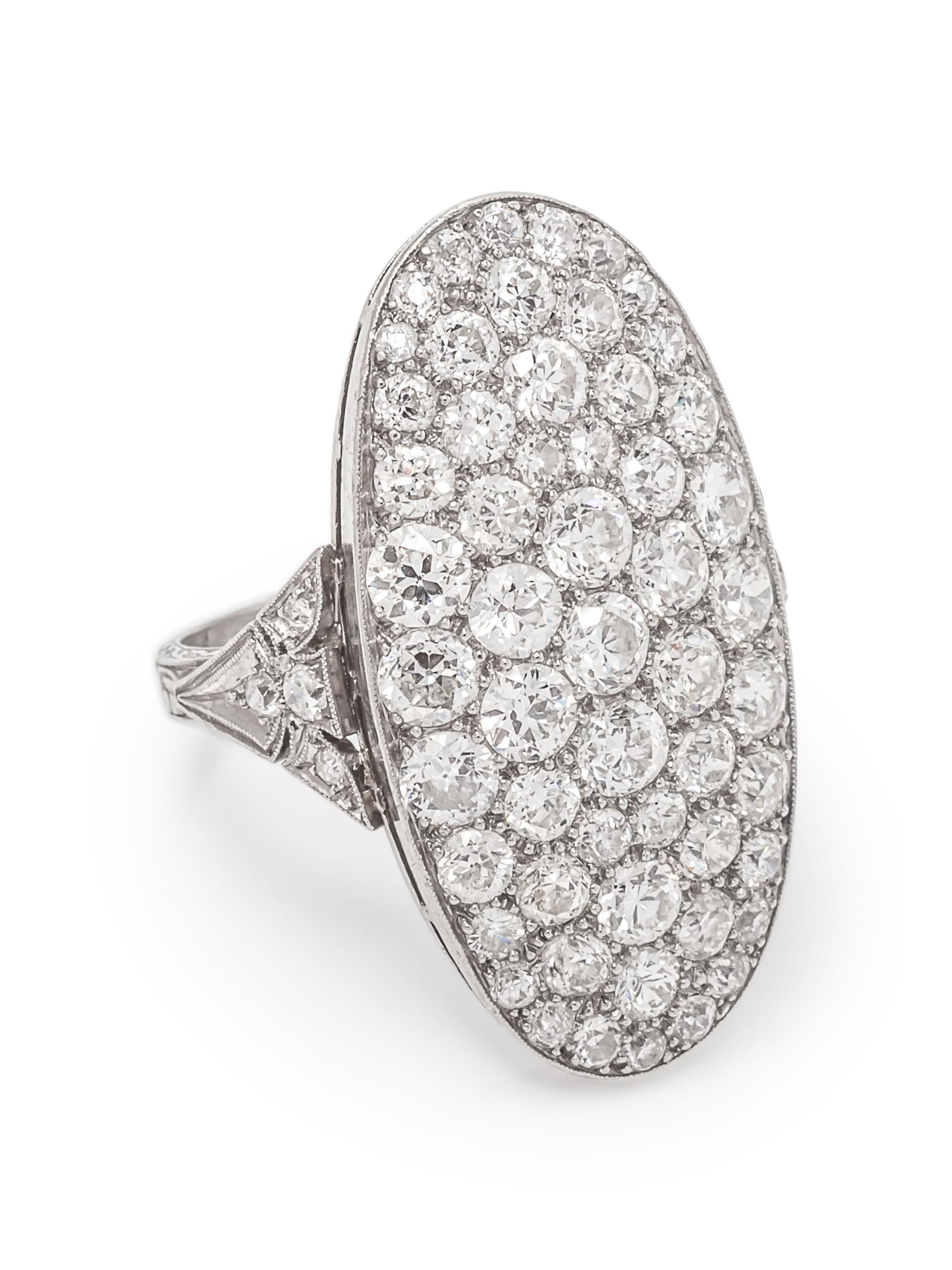 A Platinum and Diamond Ring, Cameron,