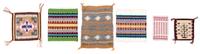 A Group of Nine Rugs Largest 14 x 9 inches.