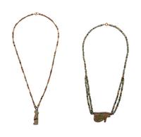 Two Egyptian Bead and Faience Necklaces