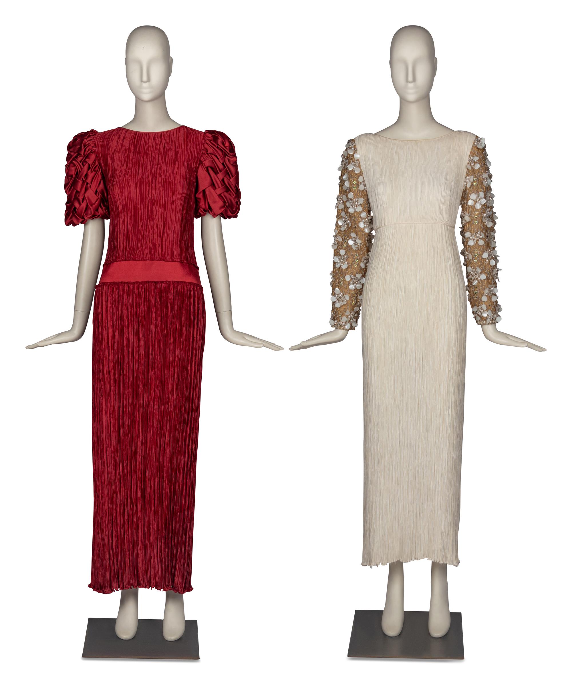 Two Mary McFadden Evening Dresses