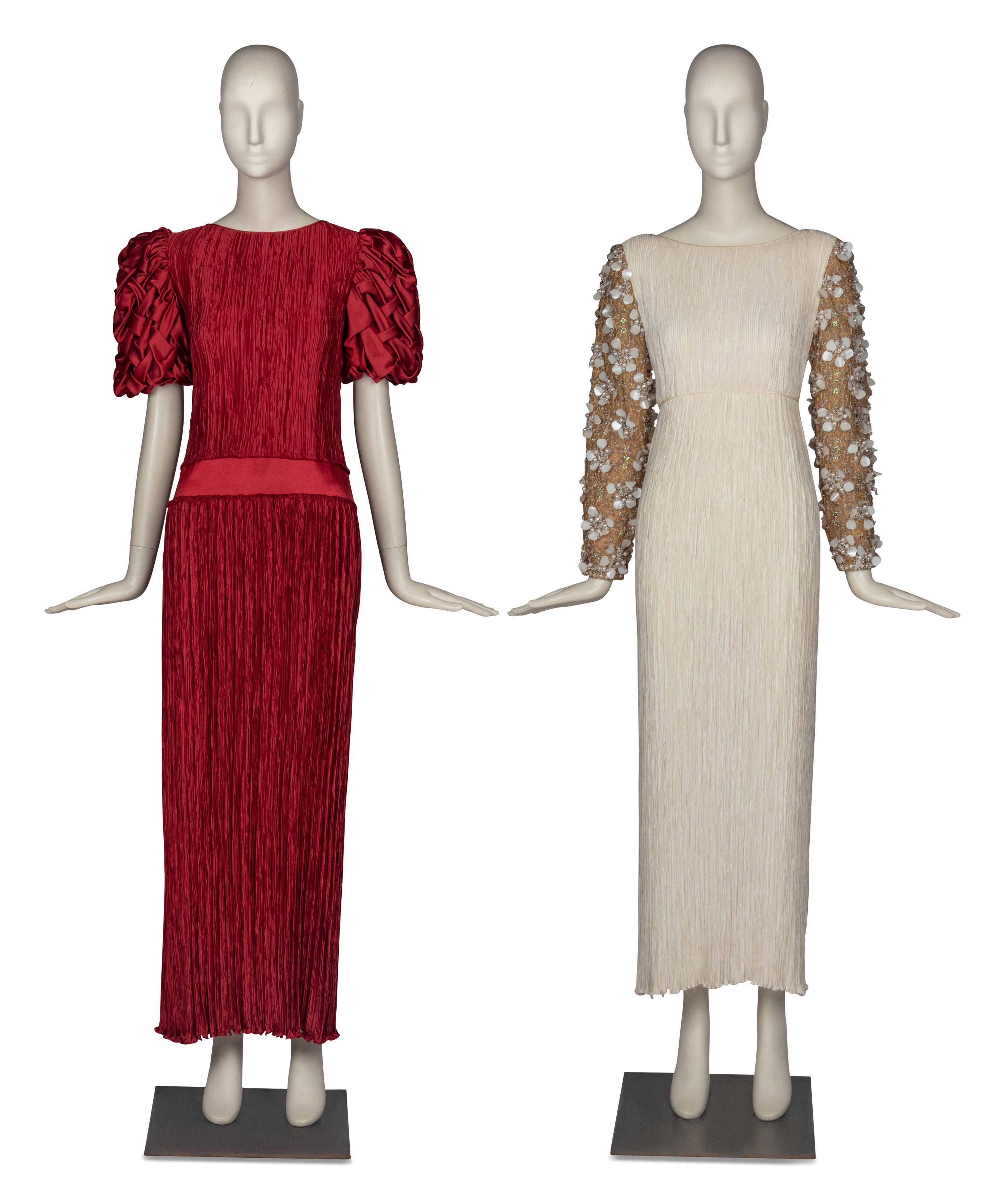 Two Mary McFadden Evening Dresses