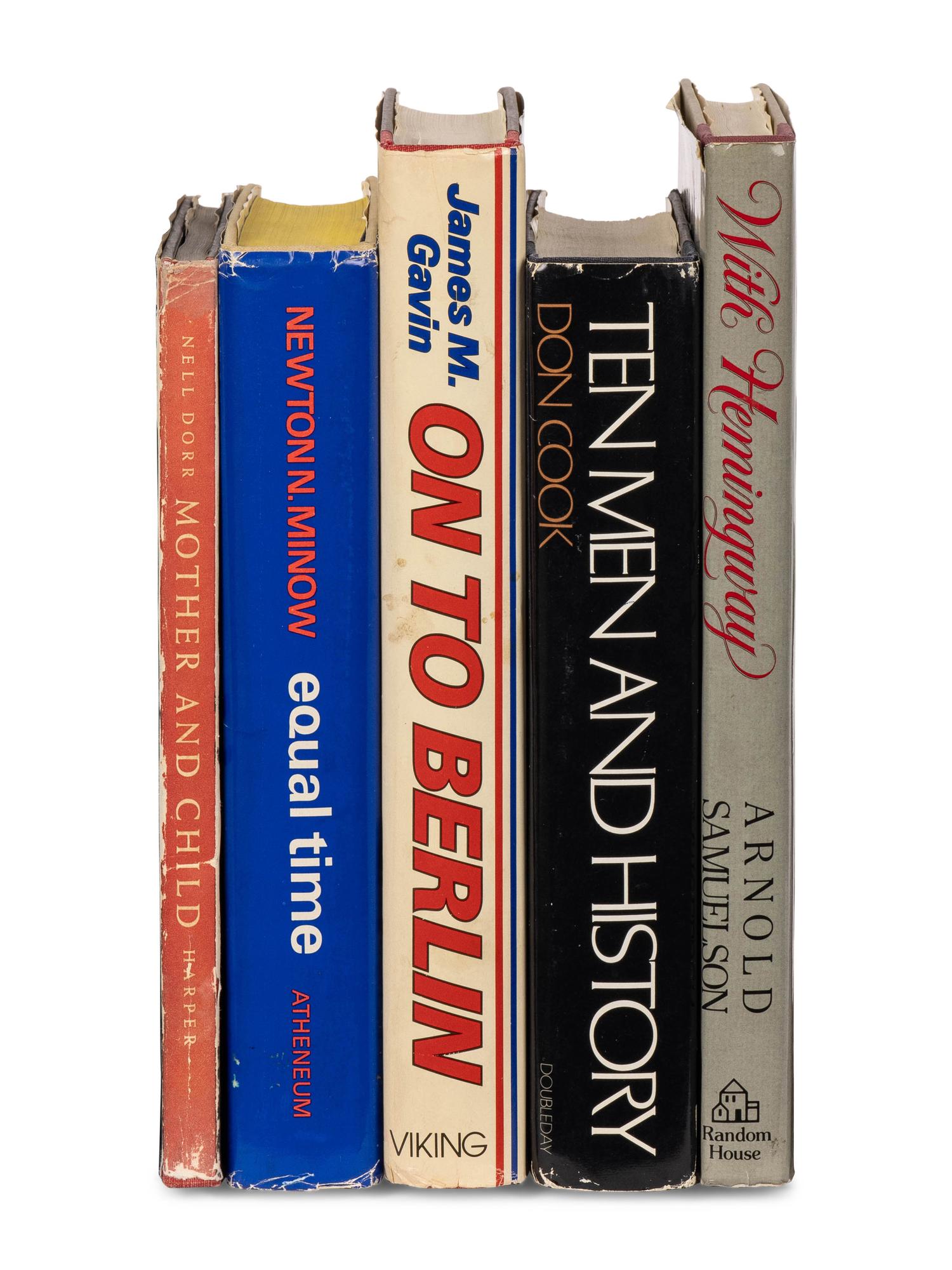 [KENNEDY ONASSIS, Jacqueline Bouvier (1929-1994), her copies]. A group of 5 works from her library, comprising: