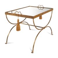 A Regency Style Gilt Metal and Glass Side Table