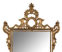 An Italian Baroque Style Giltwood Mirror