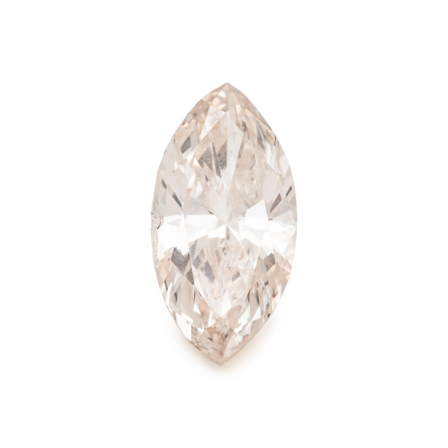 0.93 CARAT MARQUISE CUT LIGHT PINKISH BROWN DIAMOND