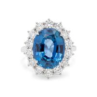 BURMESE SAPPHIRE AND DIAMOND RING