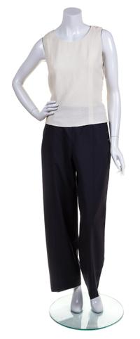 A Pair of Chanel Navy Wool Pants, Size 40.