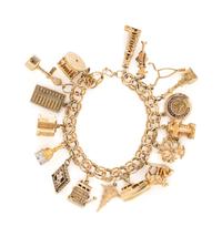 YELLOW GOLD CHARM BRACELET