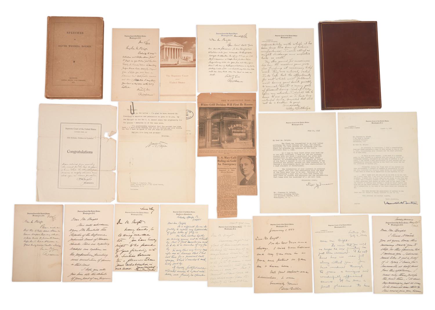 [Americana] [Supreme Court] Bright, Clarence E. Personal Archive of Letters and Ephemera