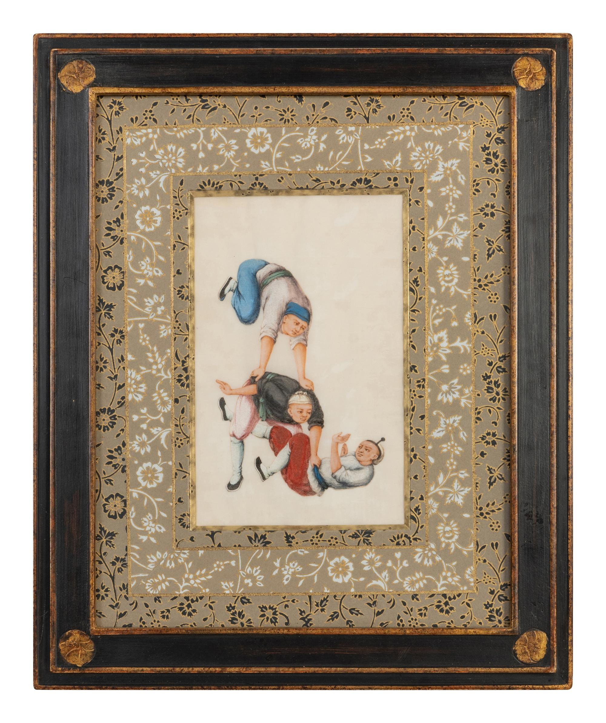 Six Chinese Pith/Rice Paper Paintings — 19TH CENTURY