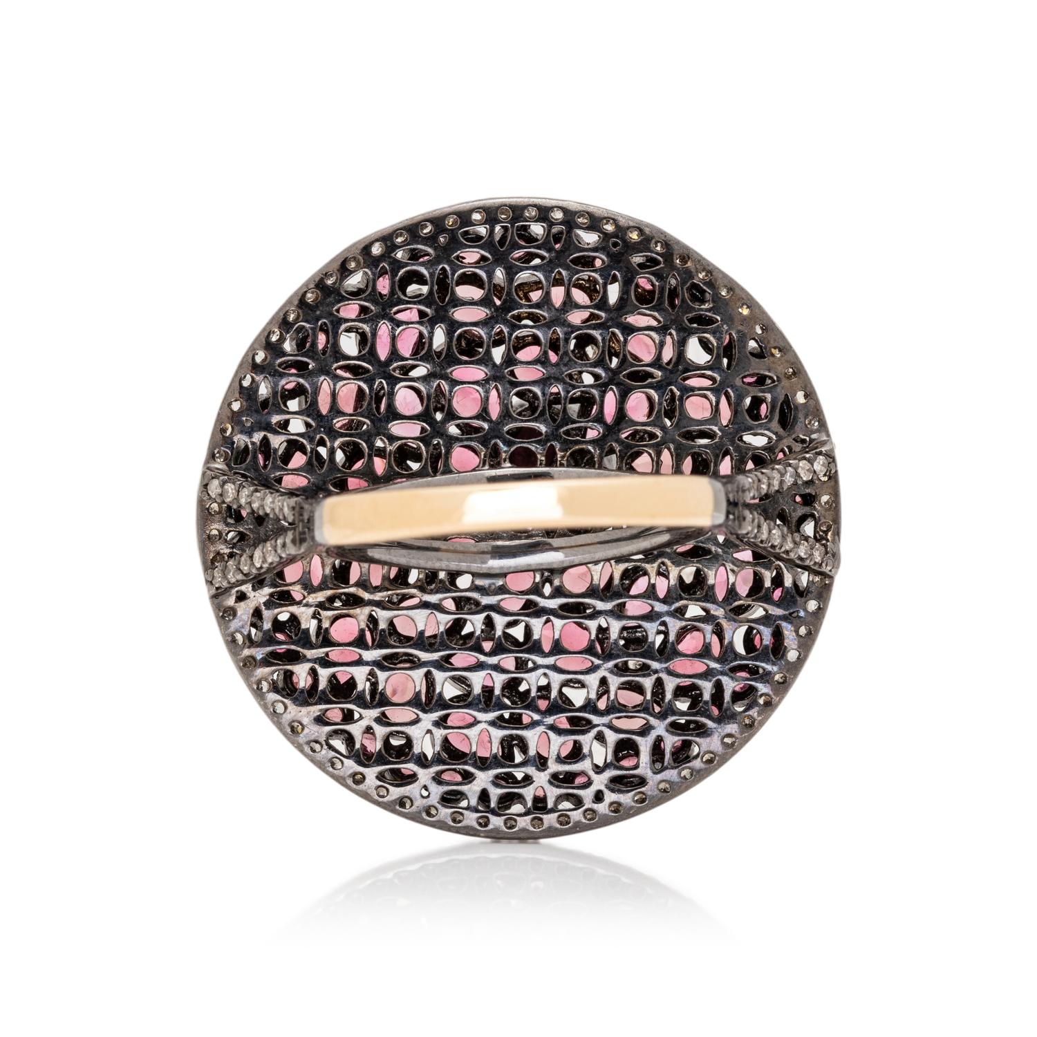 STERLING SILVER, YELLOW GOLD AND MULTIGEM SET