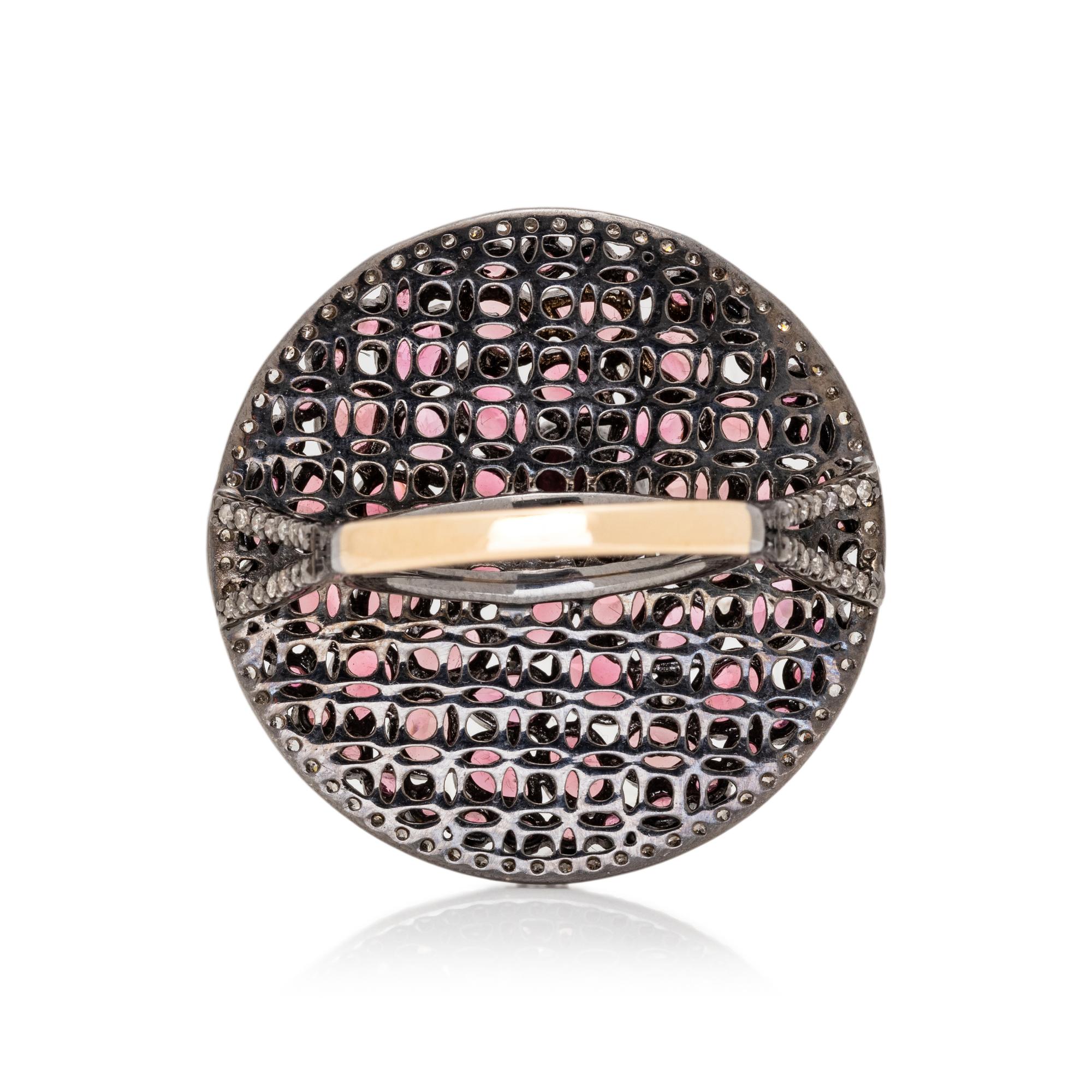 STERLING SILVER, YELLOW GOLD AND MULTIGEM SET