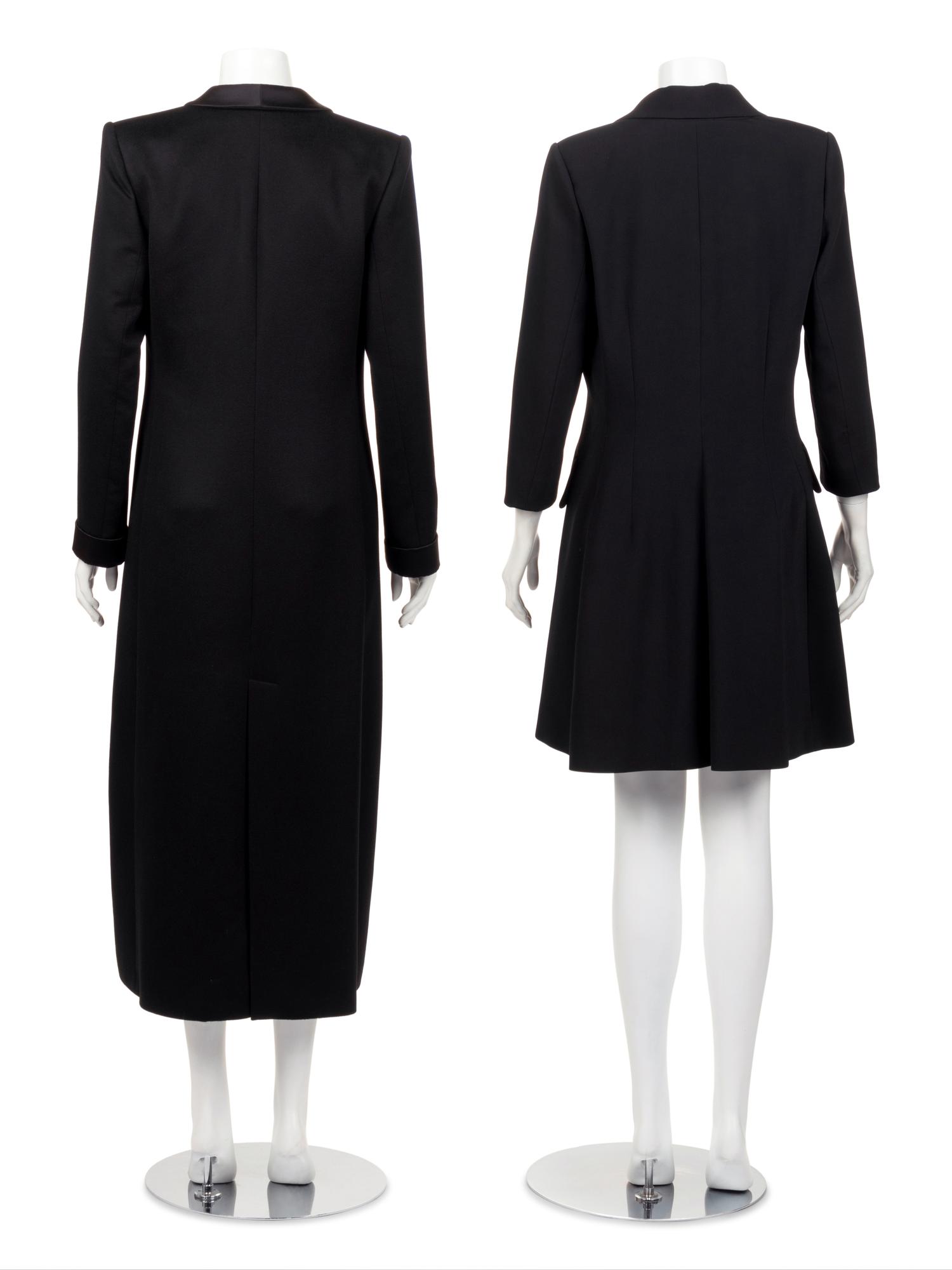Two Designer Tuxedo-Style Coats: One Giorgio Armani, One Carolina Herrera