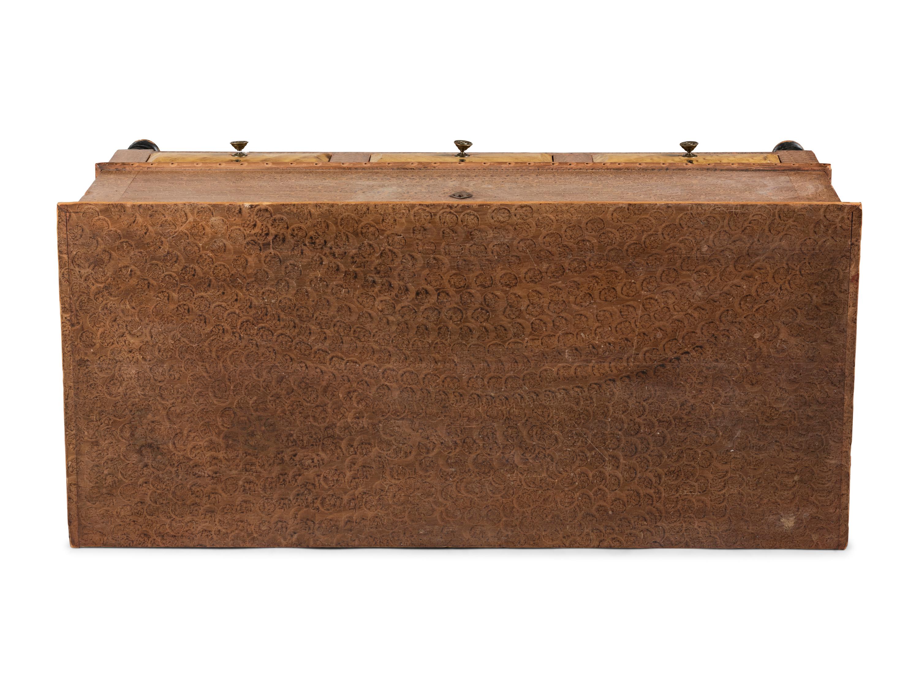 A Grain Paint Decorated and Part Ebonized Three-Drawer Blanket Chest