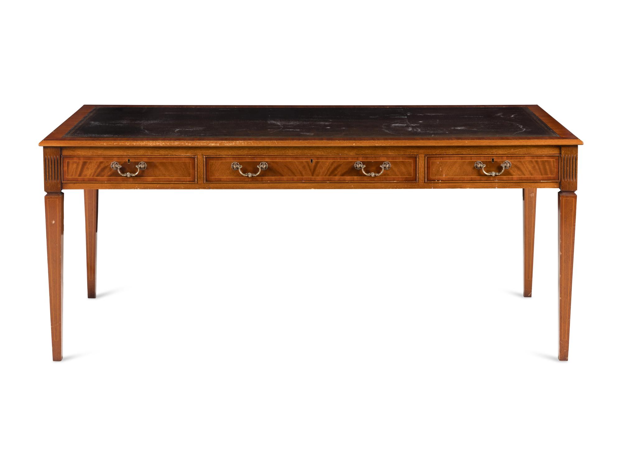A George III Style Mahogany Library Table