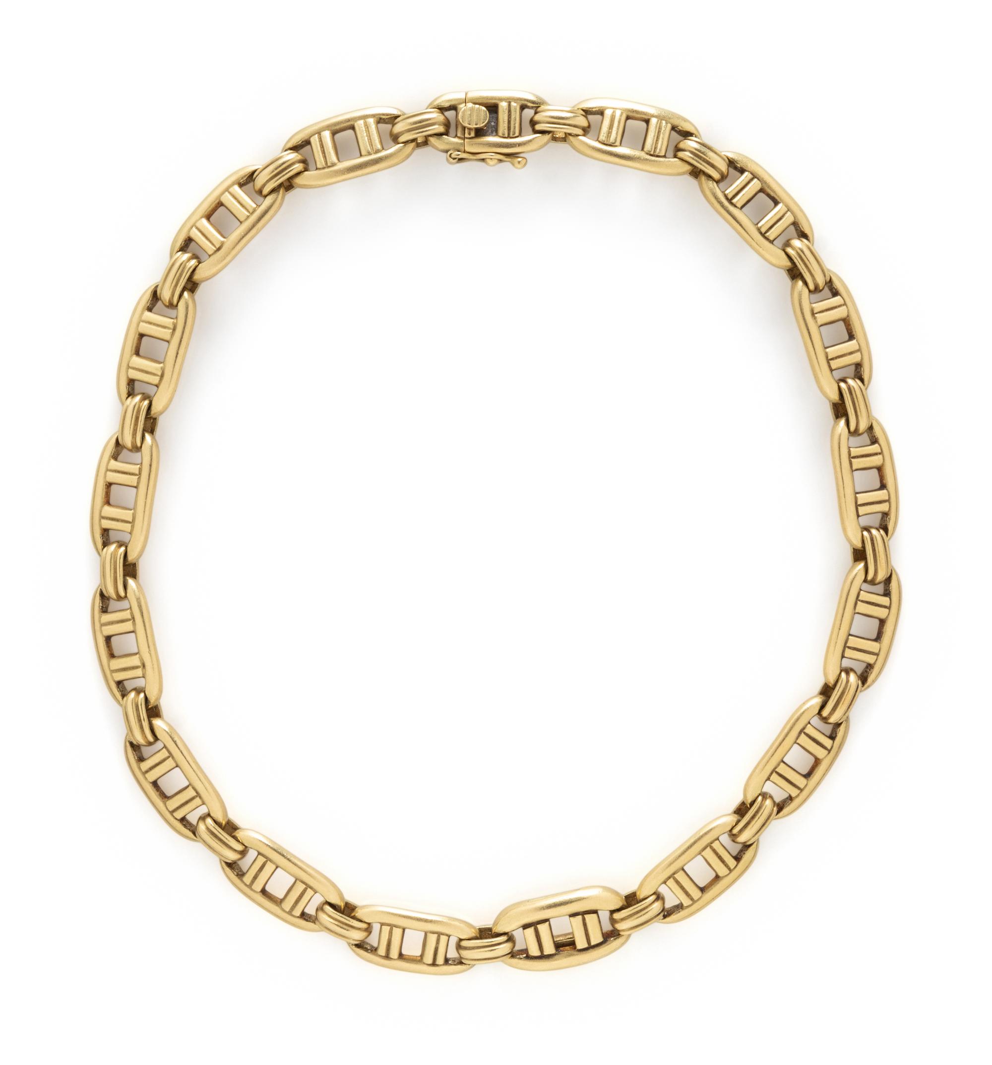 KIESELSTEIN-CORD, YELLOW GOLD NECKLACE