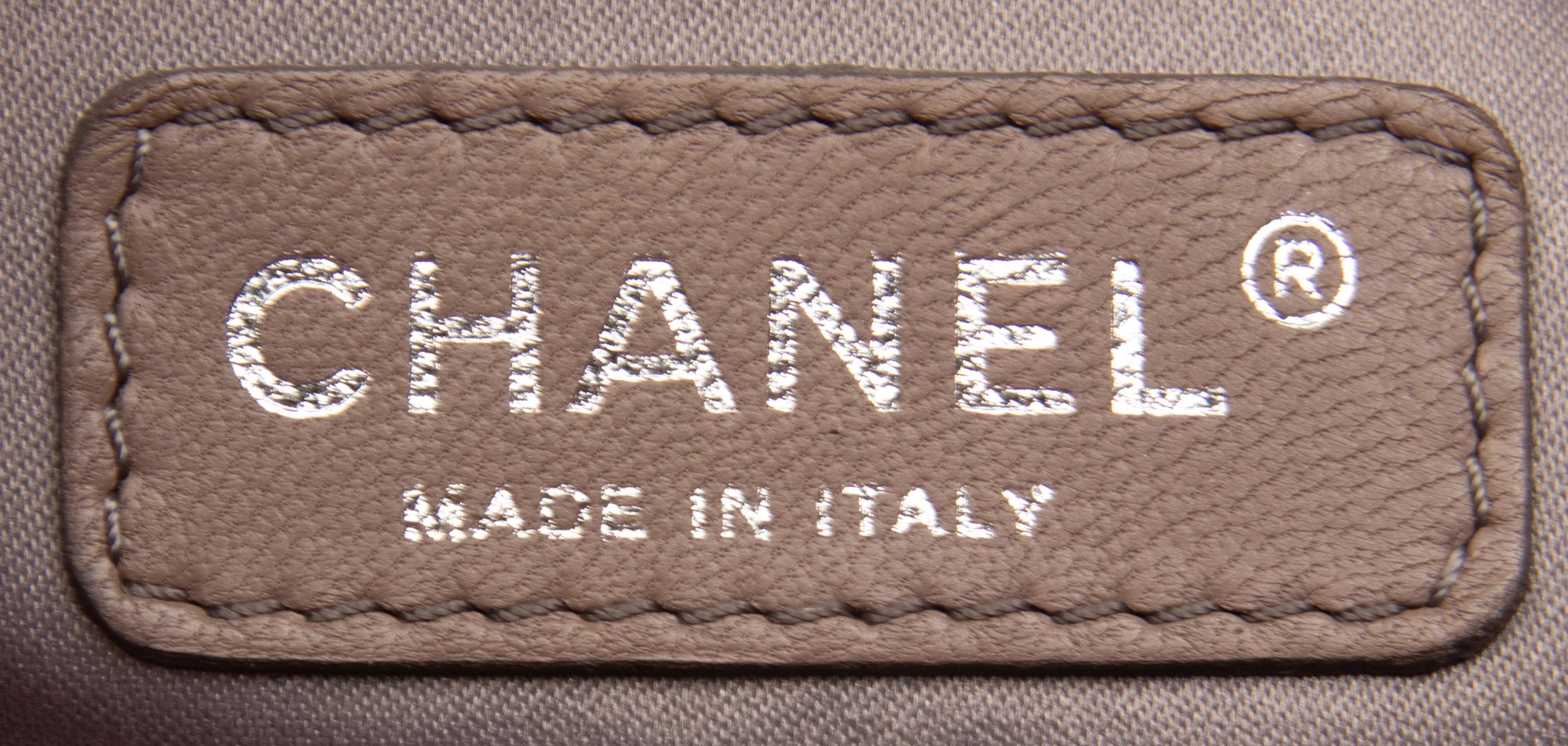 Chanel, Red Caviar Leather Petit Shopping Tote