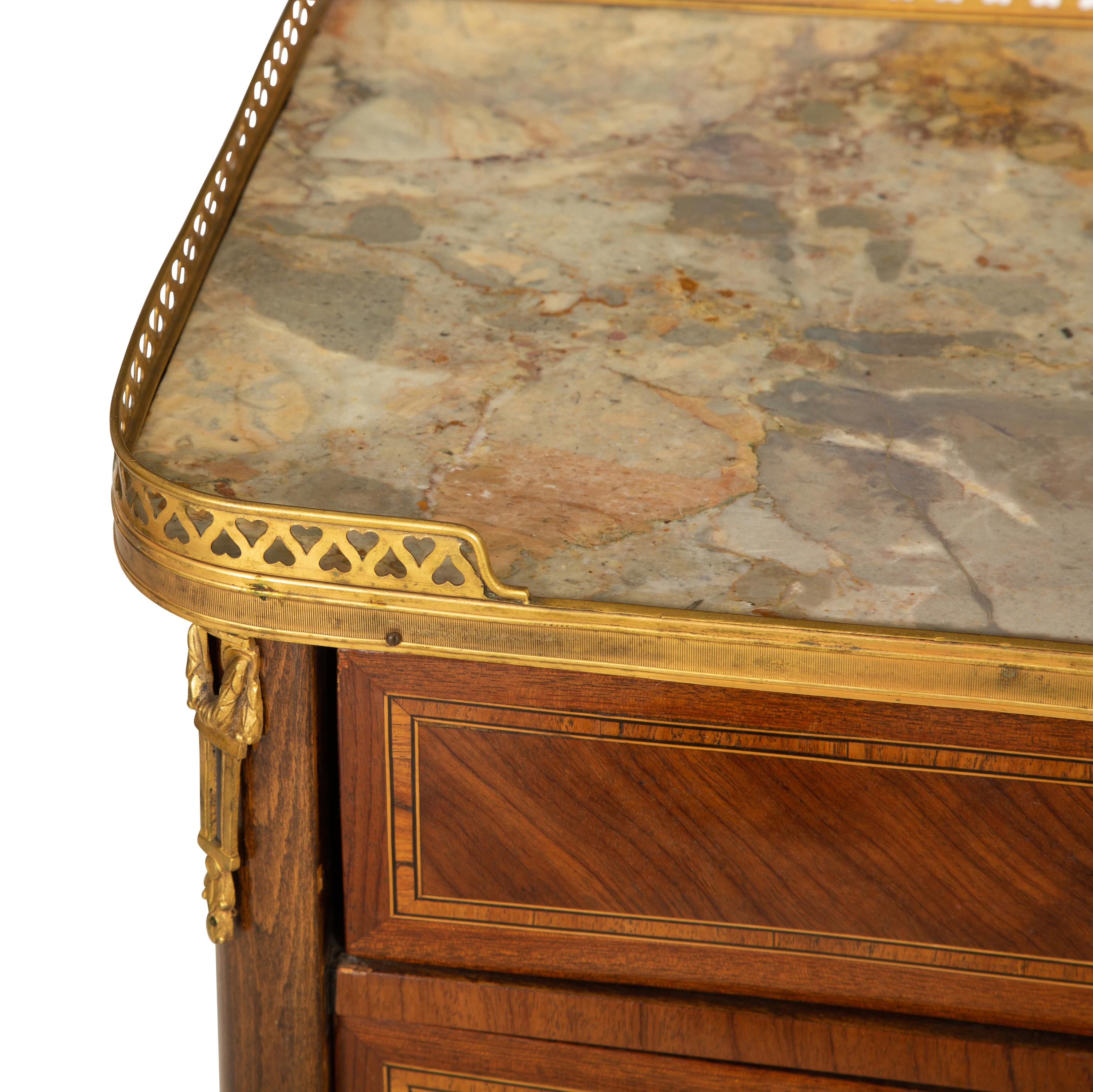 A Louis XV Kingwood and Tulipwood Parquetry Table en Chiffonier